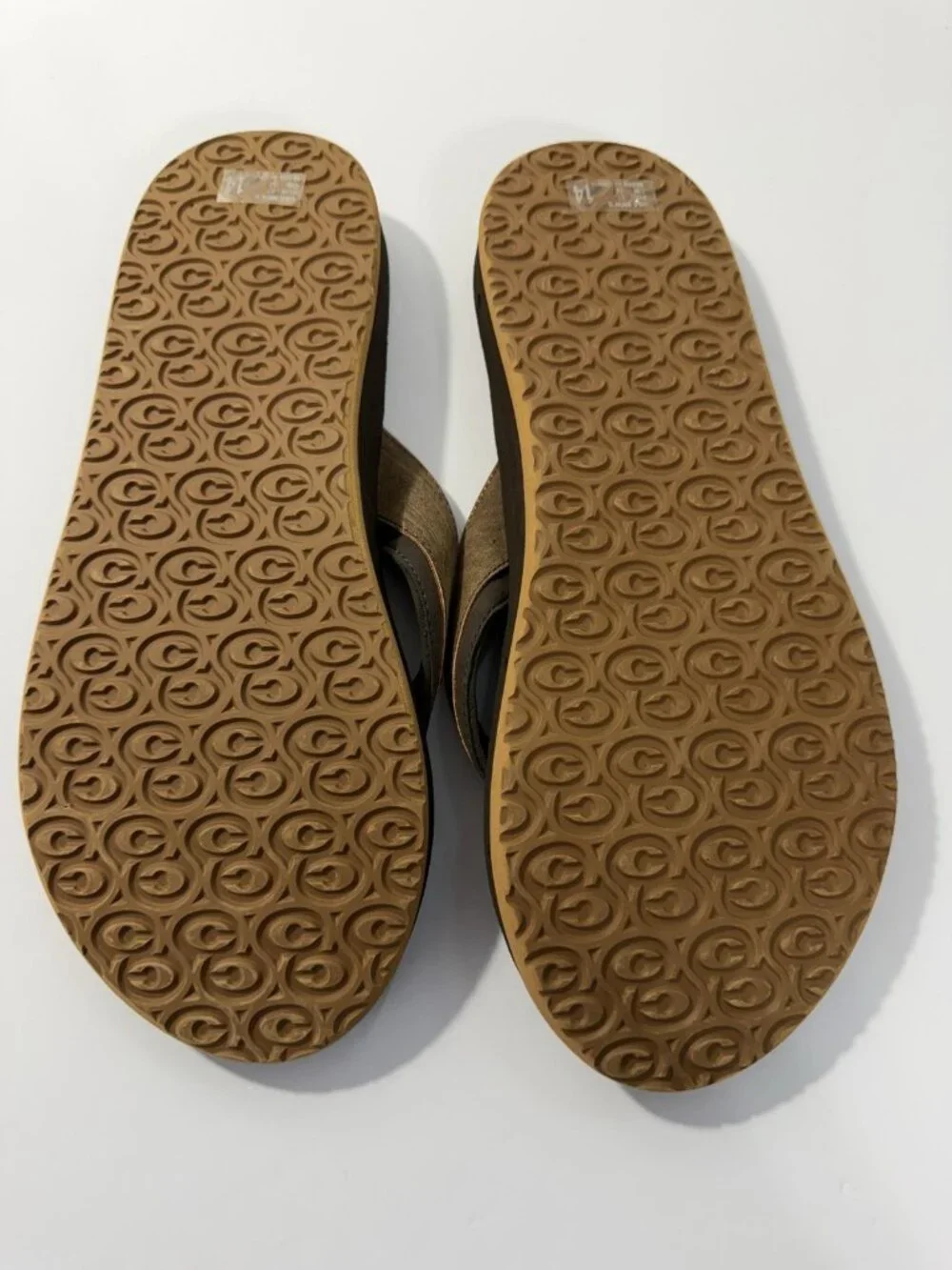 Cobian Sandals Mens 14 Brown Ulele Thong Flip Flop Comfort Slip On Casual
